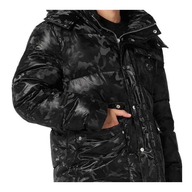 Philipp Plein Übergangsjacke Nylon Jacke Camouflage schwarz(Image 3)