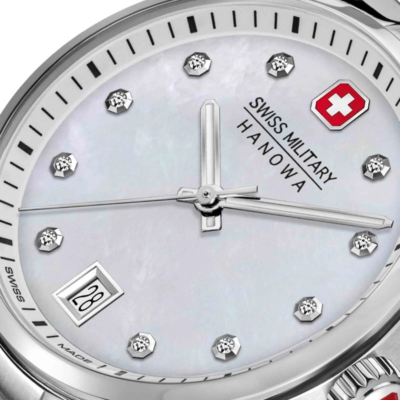 Swiss Military Hanowa Quarzuhr Quarzuhr Roadrunner Lady Sparkle silber(Image 4)