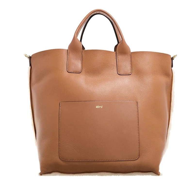 Abro Shopper Shopper Raquel Big/ Cuoio/White  Cuoio/White