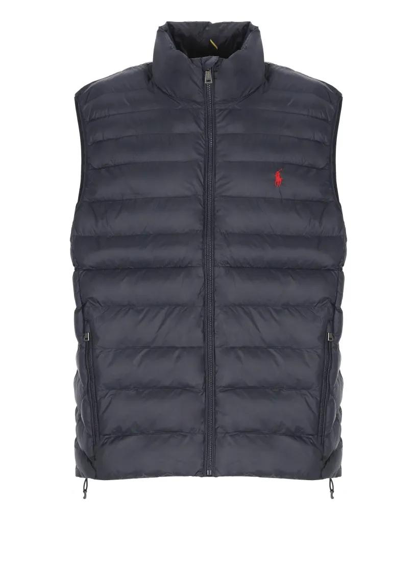 Polo Ralph Lauren - Blue Pony Quilted Sleeveless Jacket - Größe XL - blau