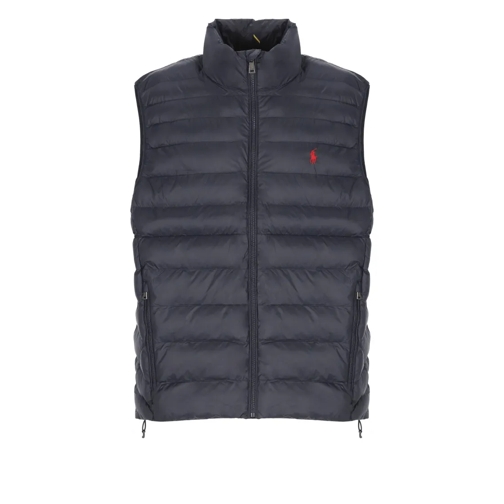 Polo Ralph Lauren Blue Pony Quilted Sleeveless Jacket Blue Dunjackor