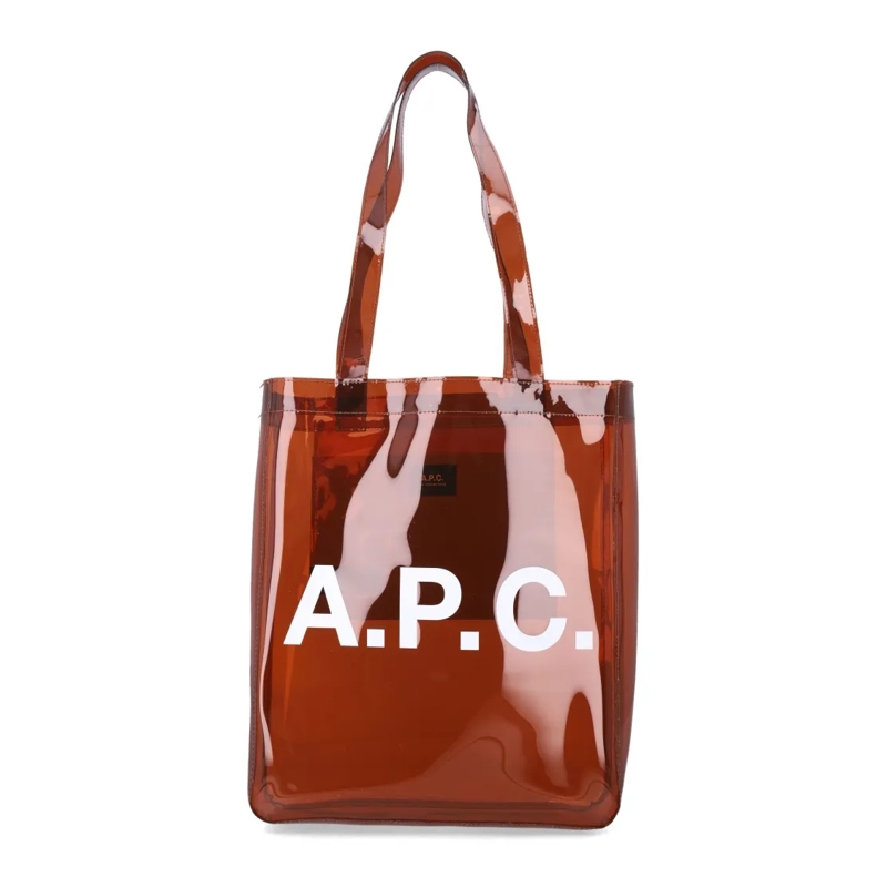 A.P.C. Fourre-tout Lou Glossy Pvc Tote Bag Red