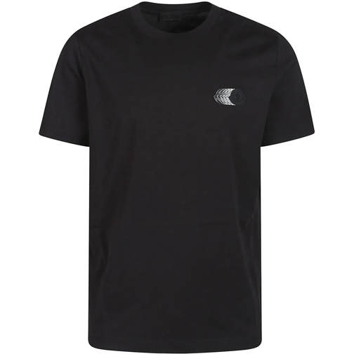 Moncler T-shirts Faded-logo T-shirt Black schwarz