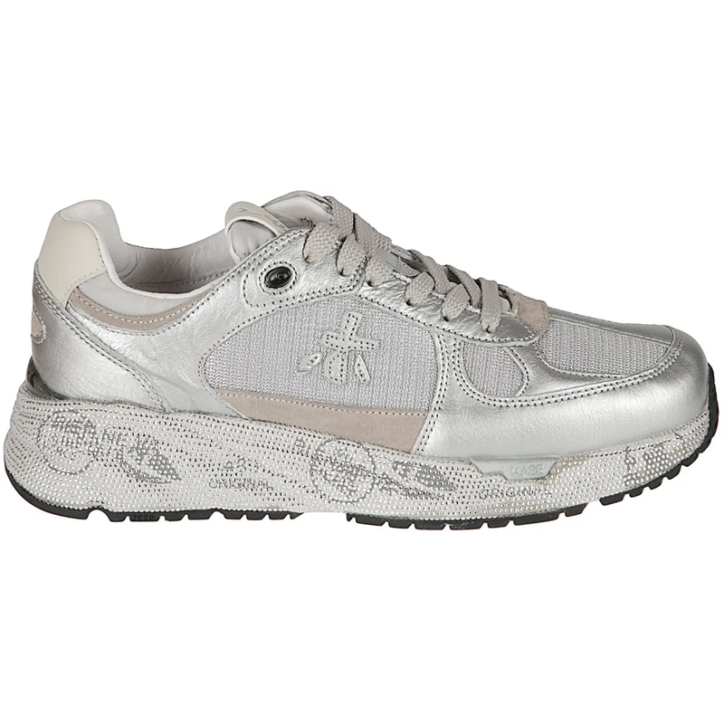 Premiata Low-Top-Sneaker Mased Sneakers Metallic silber