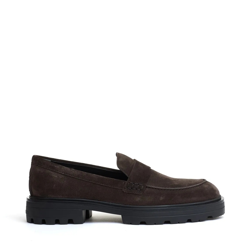 Hogan Loafer Mocassino Camoscio Marrone Carroarmato Brown
