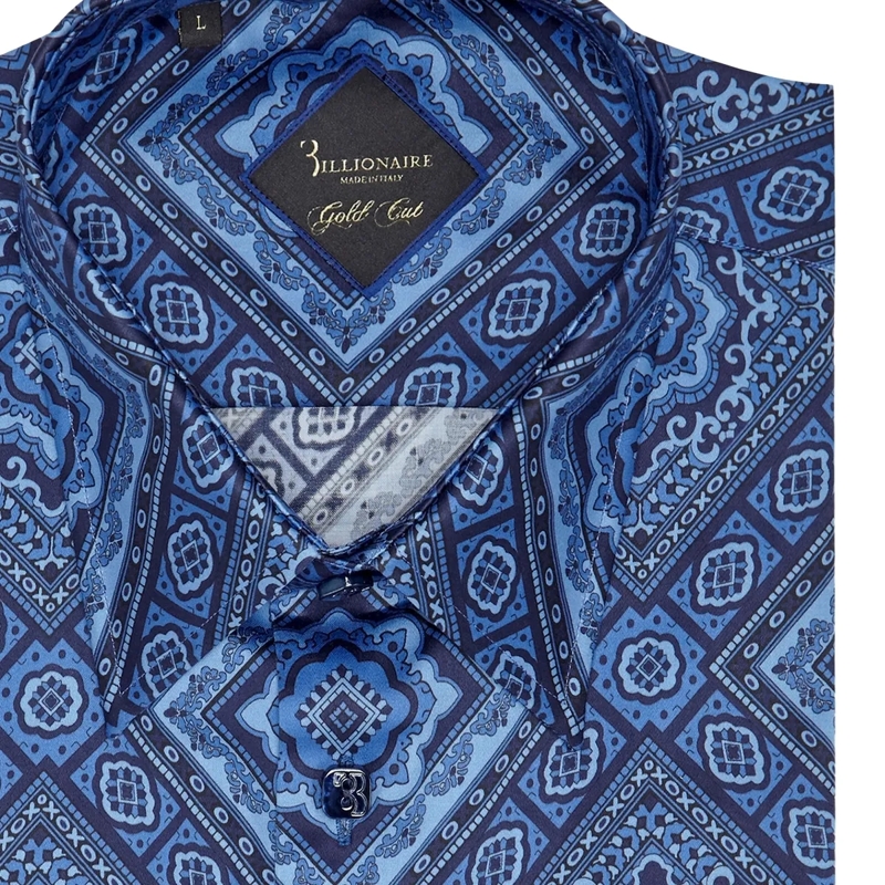 BILLIONAIRE Hemd Hemd Paisley dunkel-blau(Image 5)