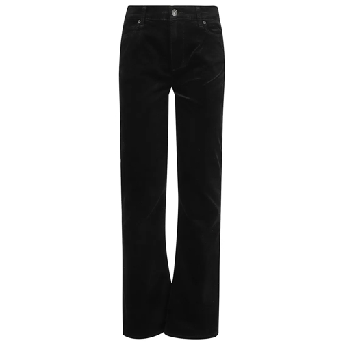 Seven for all Mankind Jeans Hw Ali High-Waisted Flared Velvet Trousers Black