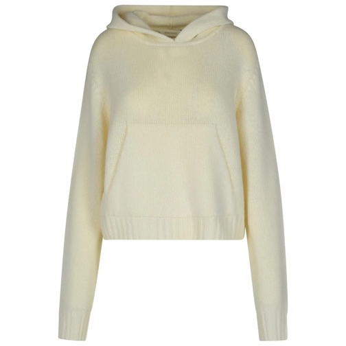 Palm Angels Curved' Cream Wool Blend Sweater Neutrals Chemises