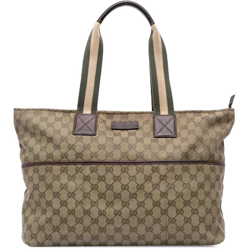 Gucci Shopper GG Canvas Web Tote braun