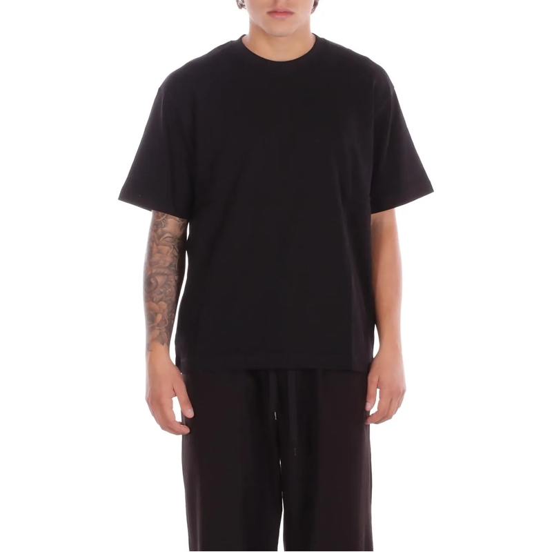 John Richmond T-Shirt Textured Graphic Black T-Shirt With Crew Neck Black