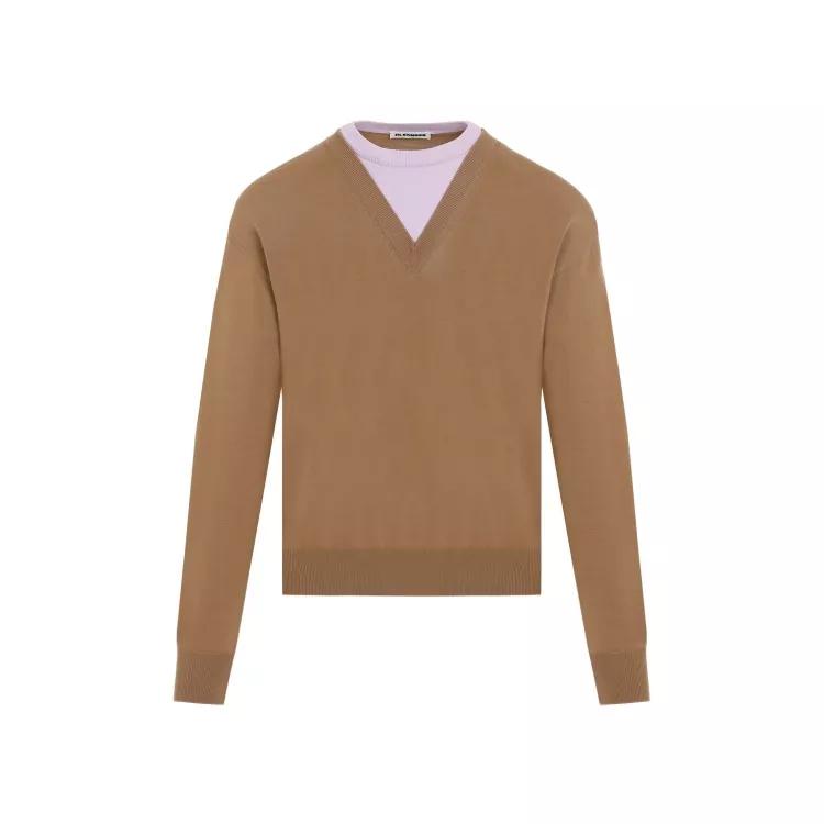 Jil Sander - Brown Virgin Wool Pullover - Größe 50 - brown