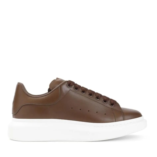 Alexander McQueen Military Brown Leather Sneakers Brown lage-top sneaker