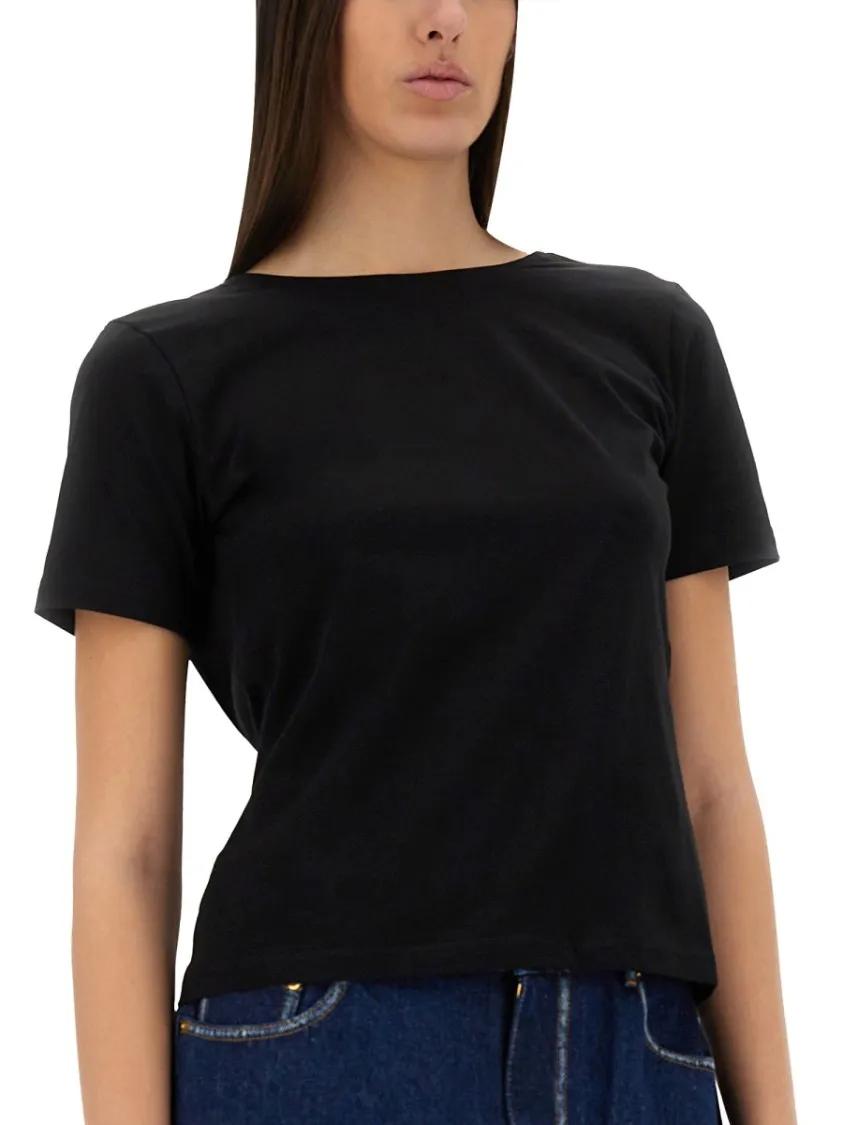 Nina Ricci Slim-Fit T-Shirt With Draped Open Back Black | T