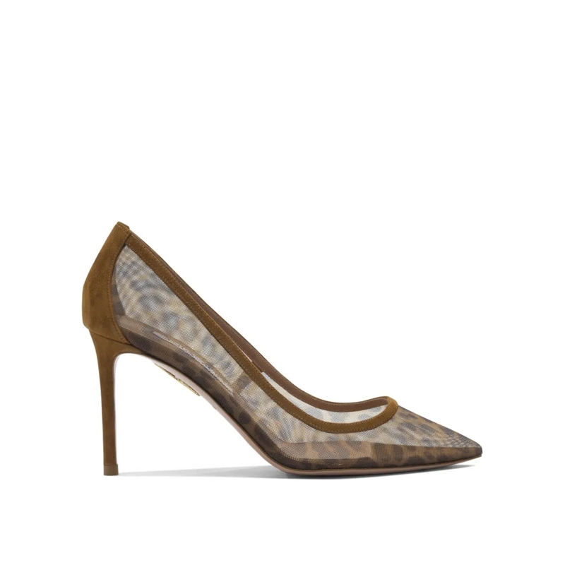 Aquazzura Escarpins Animal Print Pumps 85Mm Grey