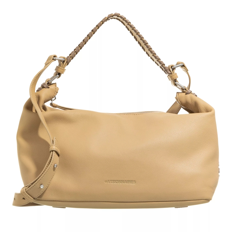 LES VISIONNAIRES Hobo Bag Elisa Lacing Caramel Taupe / Taupe Brown