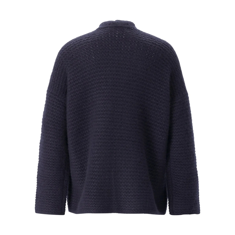 Sminfinity Strickjacke Strickjacke aus Kaschmir & Seide blau(Image 5)