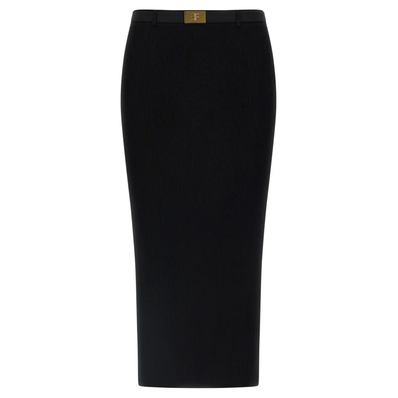 Elisabetta Franchi Jupe midi Skirts Black schwarz