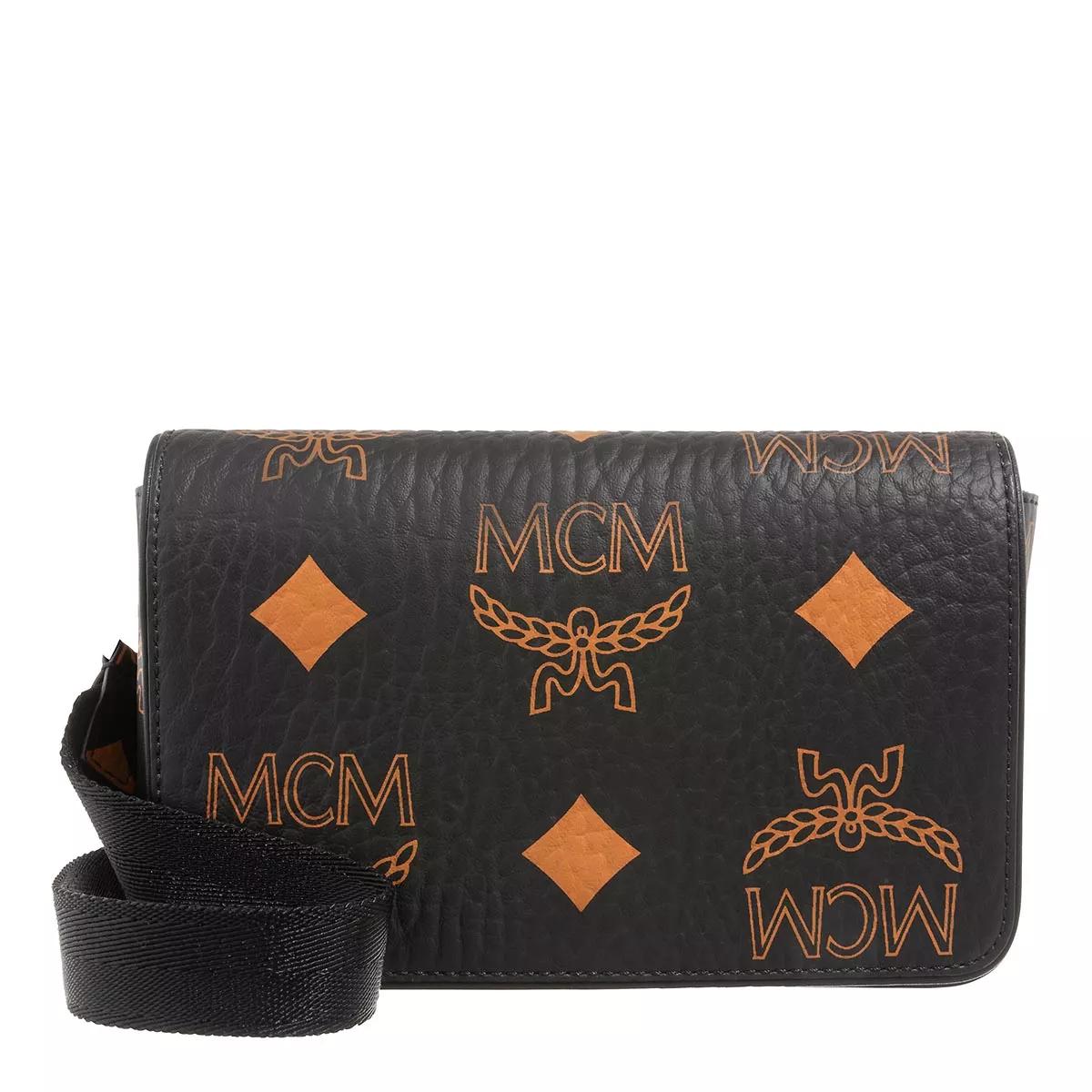 MCM Aren Maxi Mn Lanyard Black | Crossbody Bag