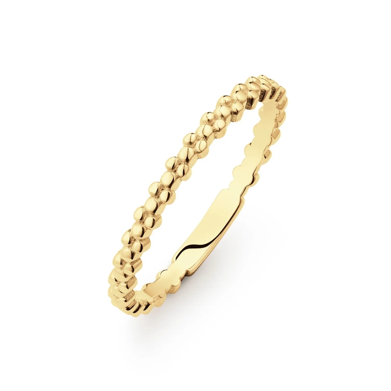 Jackie Gold Bague Caviar 585 Gold Ring Gold