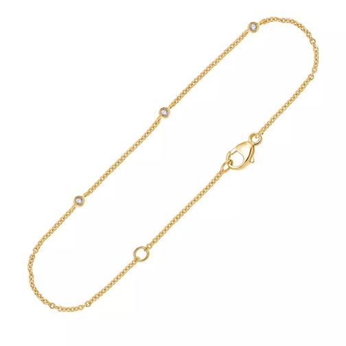 Pukka Berlin Tri Bezel Diamond Bracelet Yellow Gold Armband