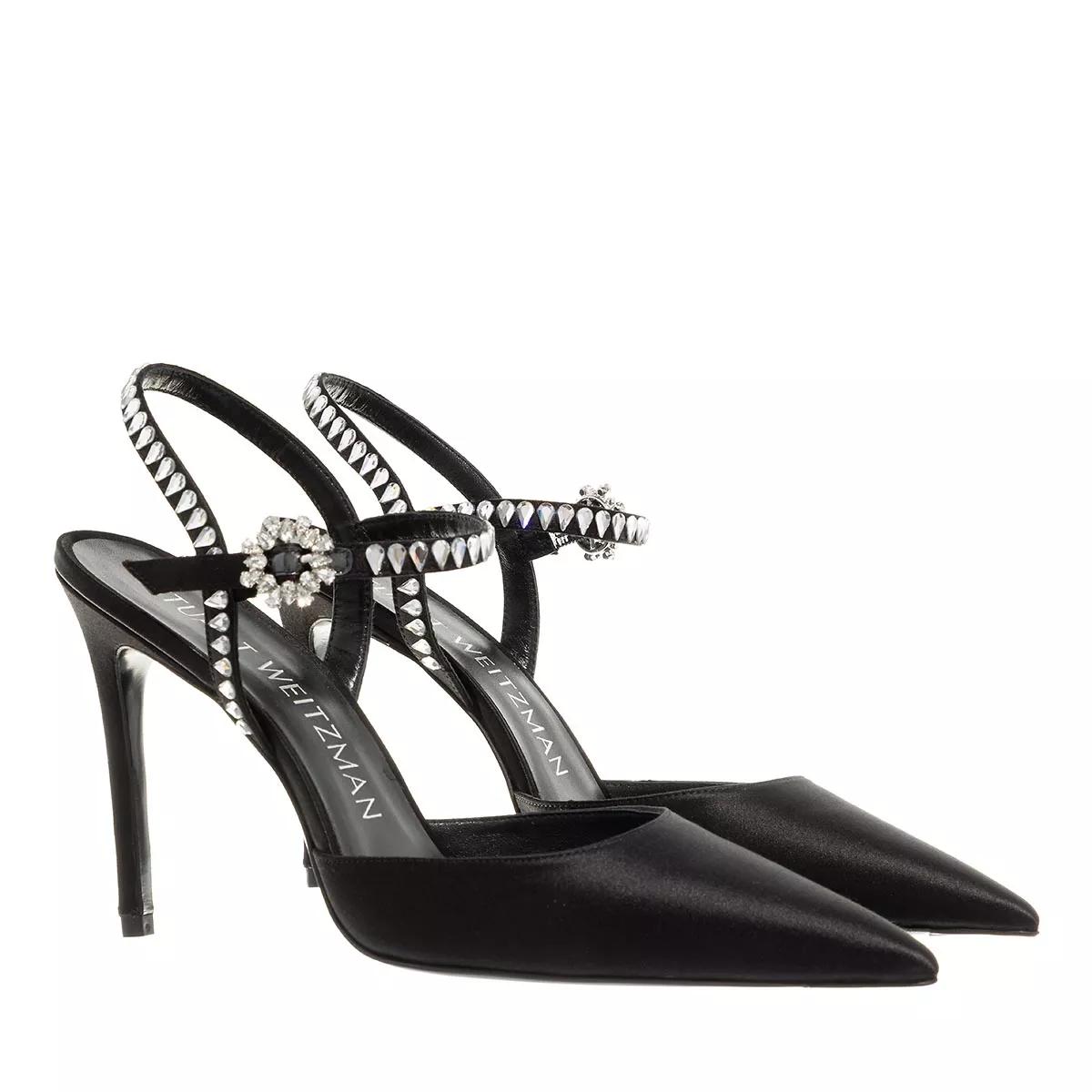 Stuart Weitzman Gemcut 100 Ankle Strap Pump Black