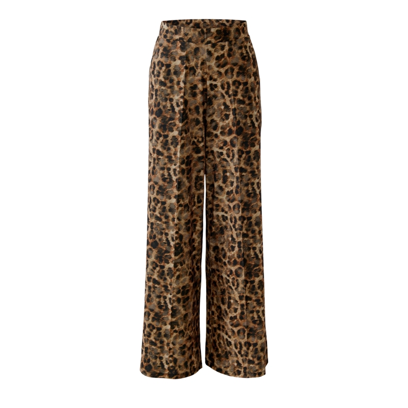 Oui Hose Marlenehose braun