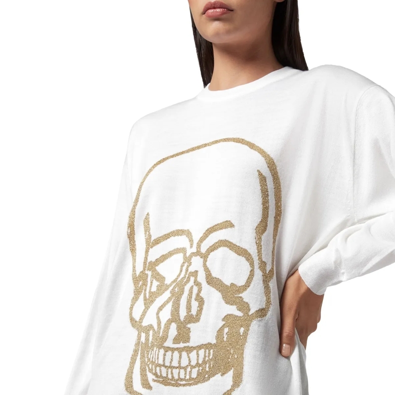 Philipp Plein Sweatshirt Rundhalspullover weiss(Image 4)