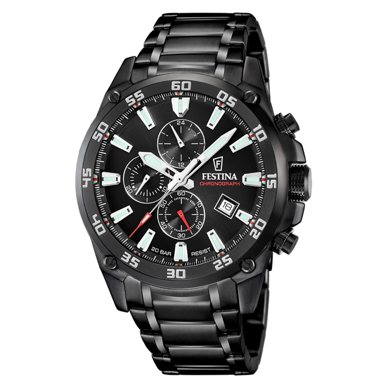 Festina Chronograph Timeless Uhr Schwarz
