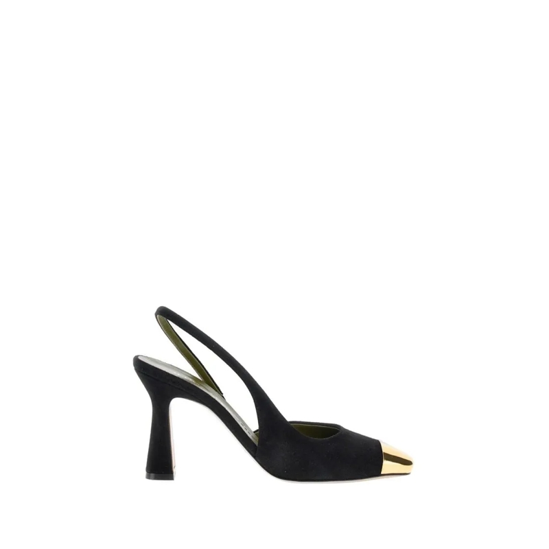 Maria Luca Escarpins Eleonora Metal Toe Cap Sling Back Black