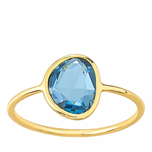Indygo Bahia Ring with Color Stone Yellow Gold Solitaire Ring