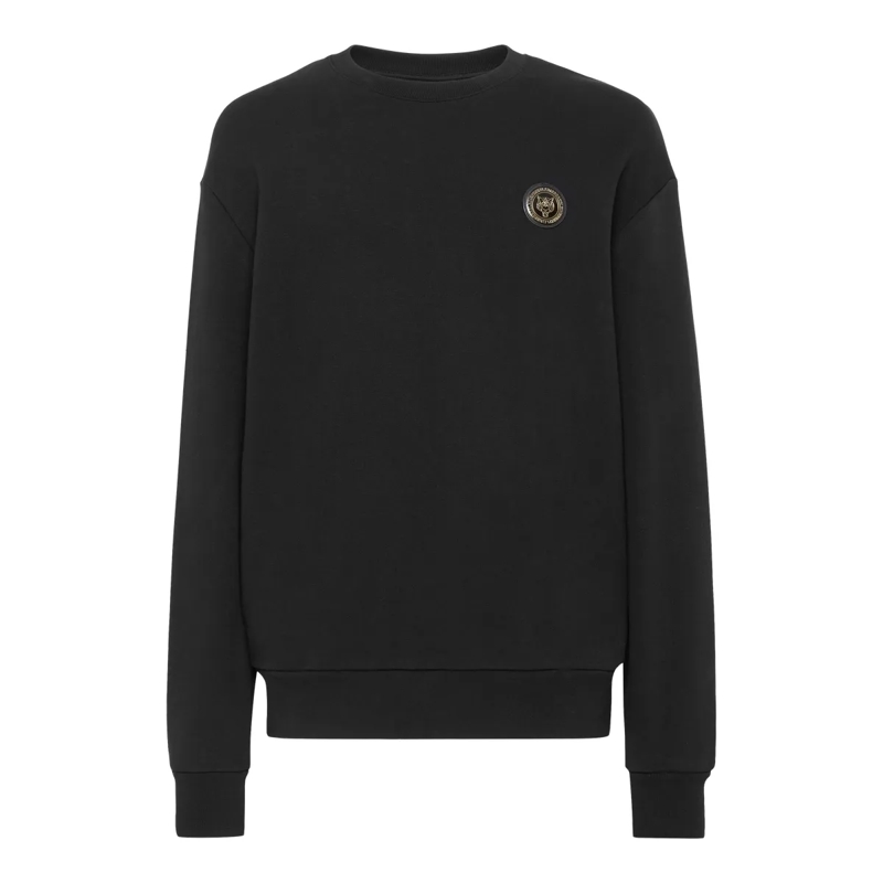 Plein Sport Top Sweatshirt Statement schwarz