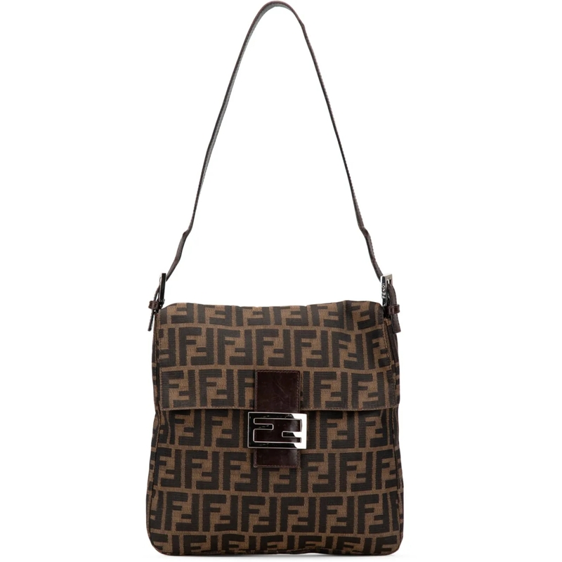 Fendi Schultertasche Zucca Canvas Shoulder Bag braun