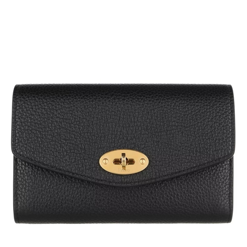 Mulberry Darley Small Wallet Black Portemonnaie mit Überschlag