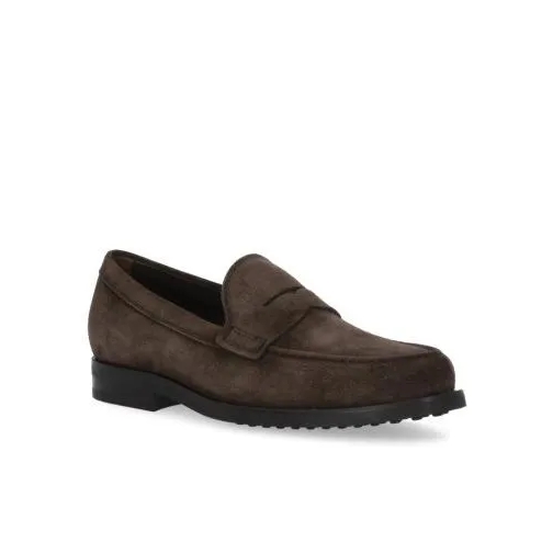 Tod's Suede Leather Loafers Brown Loafer