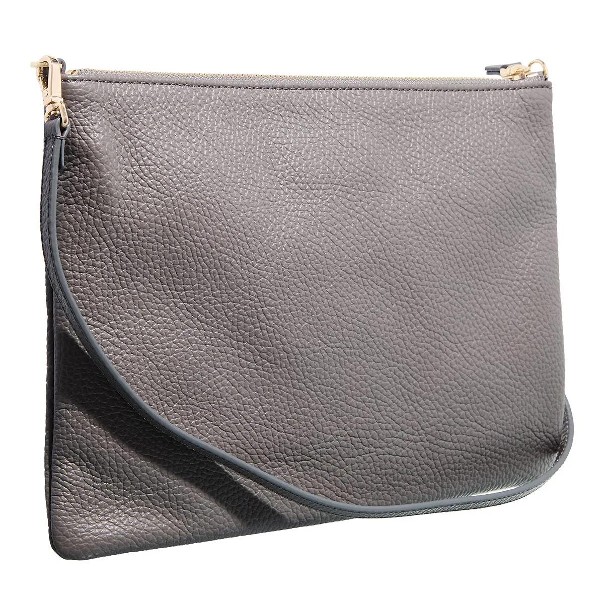 Coccinelle Grijze Pochette van Pebble-leer voor Vrouw Gray Dames
