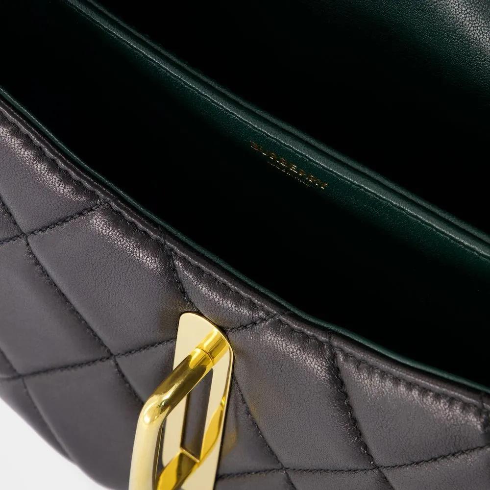 Burberry Hobo bags Small Rocking Wallet On Chain Leather Black in zwart
