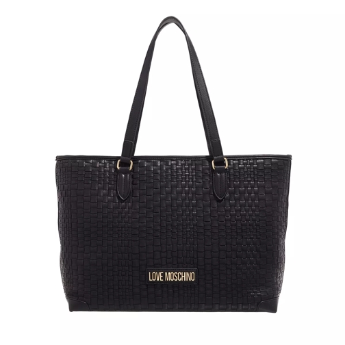 Love Moschino Woven Nero Shopping Bag