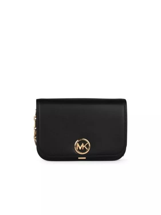 Michael Kors Shopper - Messanger%27 Black Leather Crossbody Bag - Gr. unisize - in Schwarz - für Damen