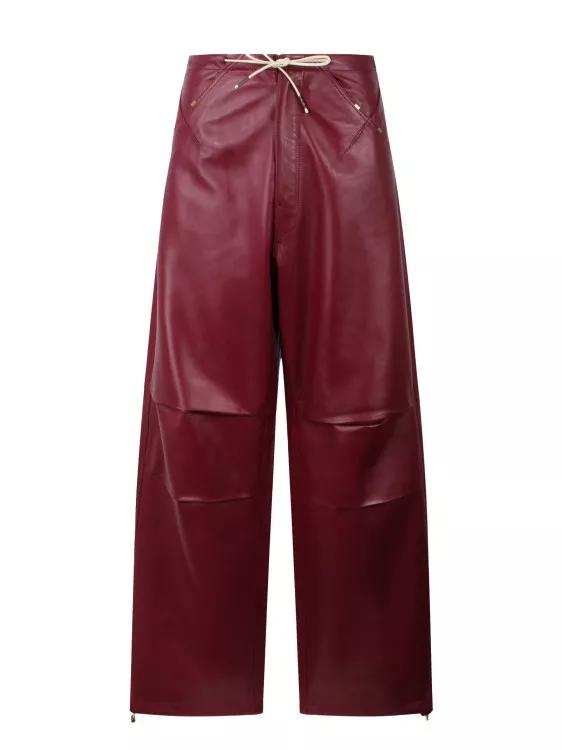 Darkpark - Daisy Plonge Nappa Leather Military Trousers - Größe 38 - pink