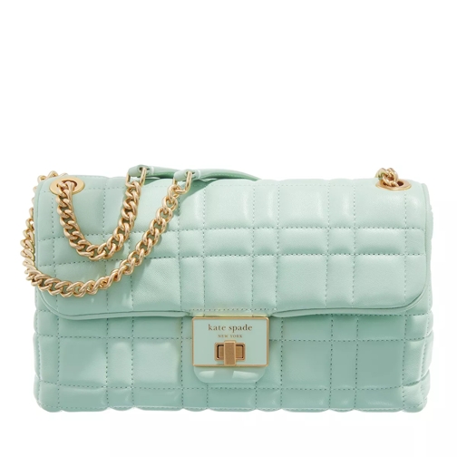 Kate Spade New York Evelyn Quilted Leather Medium Convertible Shoulder Pistachio Cream Cartable