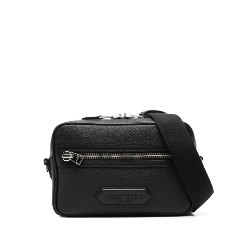 Tom Ford Schultertasche Grained Calf Leather Messenger Bag Black