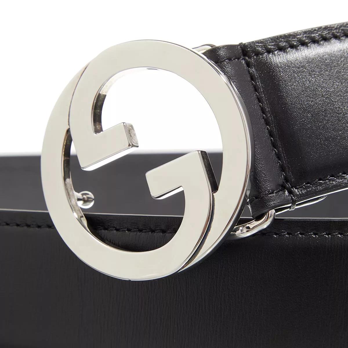 Gucci belt 2025 black silver