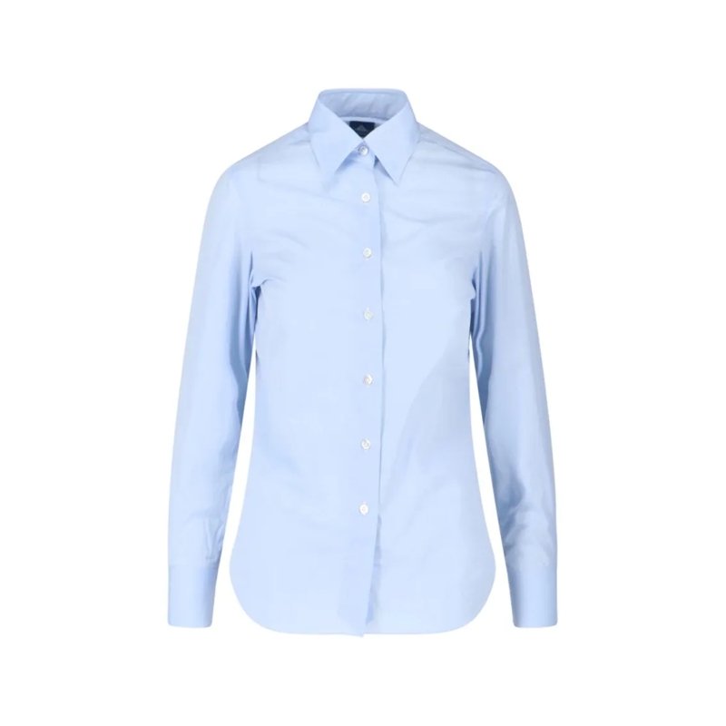 Finamore Overhemd Classic Cotton Shirt – Light Blue Blue