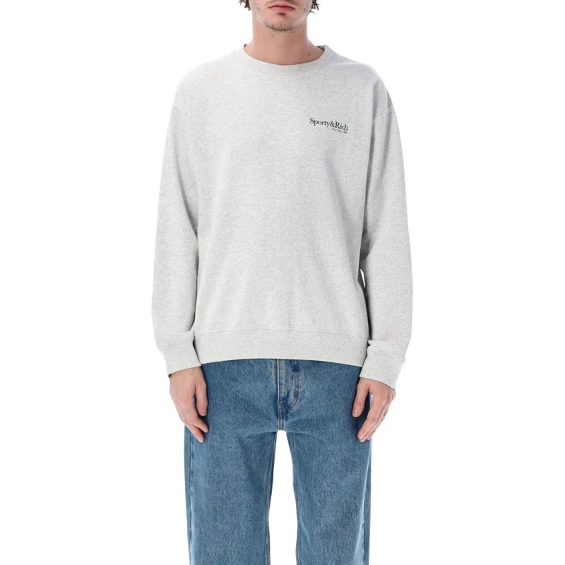 Sporty And Rich Pullover Run Club Crewneck White