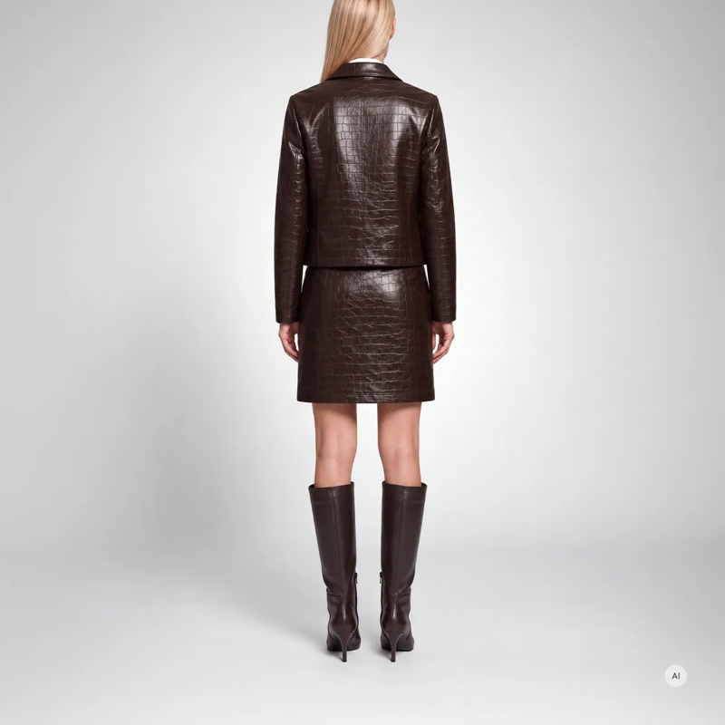 Marc Aurel Blazer Jacke- eingesetzte Leistentaschen- Umlegekragen braun(Image 4)