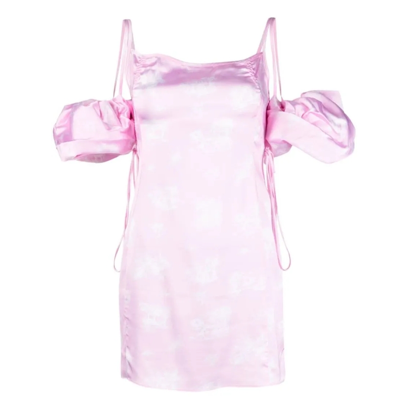 Jacquemus Mini-jurk Light Pink Puffed Sleeve Mini Dress Purple