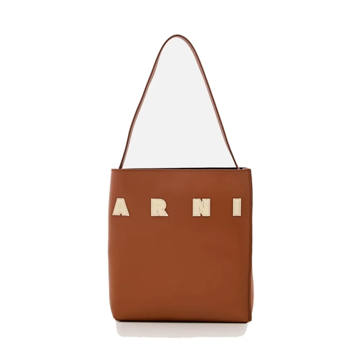 Marni Tote Small Museo Hobo Leather Bag Brown