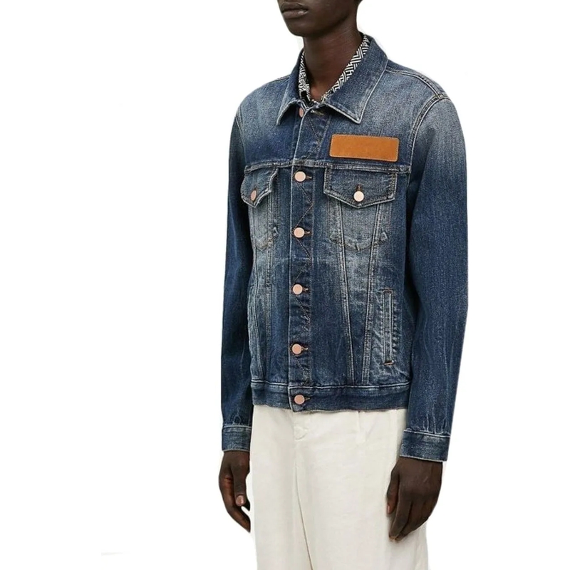 Palm Angels Doudoune Blue Denim Jacket Blue(Image 2)