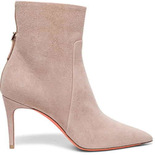 Santoni Botte Women's suede ankle boot weiß