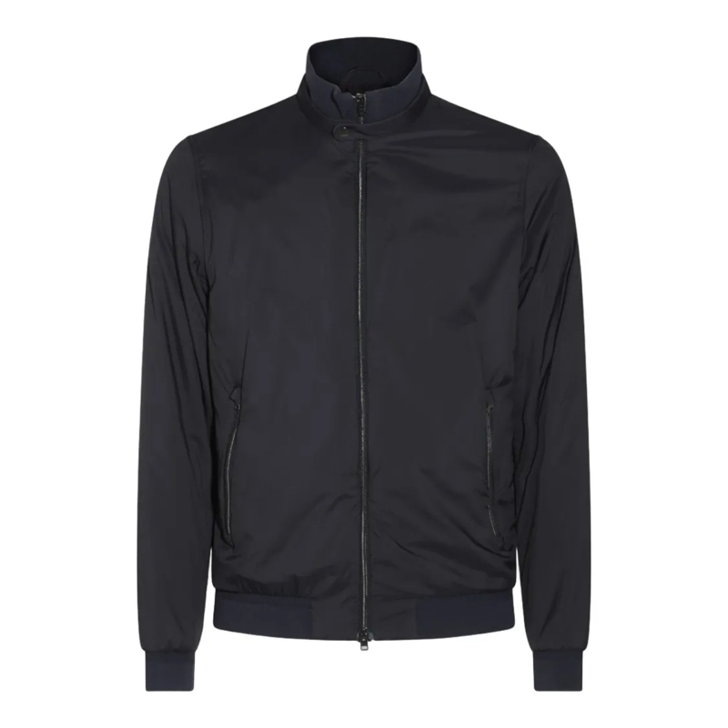 Herno  Black Jacket With High Collar Black